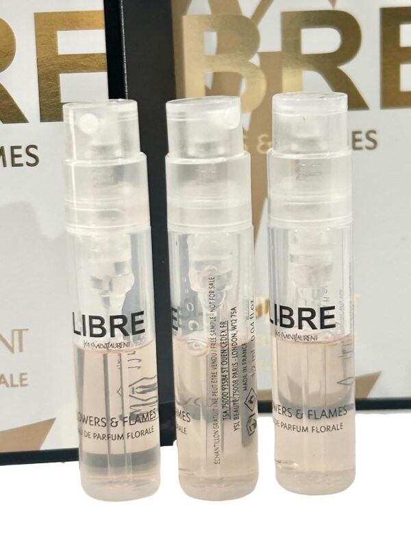 YVES SAINT LAURENT YSL Libre FLOWERS & FLAMES EDP Sample Women Perfume 1.2 ml / 0.04 oz - set of 3 - Image 5