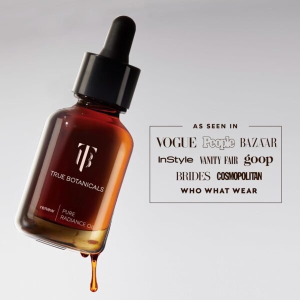 True Botanicals Renew Pure Radiance Oil | All Skin Types | Anti-Aging Face Oil w/Algae Extract | Treats Fine Lines & Wrinkles | Dermatologist Tested, All Natural, Vegan | 1 fl oz | 30 ml - Image 6