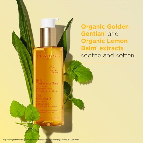 CLARINS Total Cleansing Oil | Removes Long-Wearing, Heavy and Waterproof Makeup and Pollutants | Preserves Skin's Microbiota | Easy Rinse | Safe For Use On Face, Eyes and Lips | Dermatologist Tested - Image 4