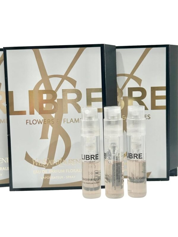 YVES SAINT LAURENT YSL Libre FLOWERS & FLAMES EDP Sample Women Perfume 1.2 ml / 0.04 oz - set of 3 - Image 3