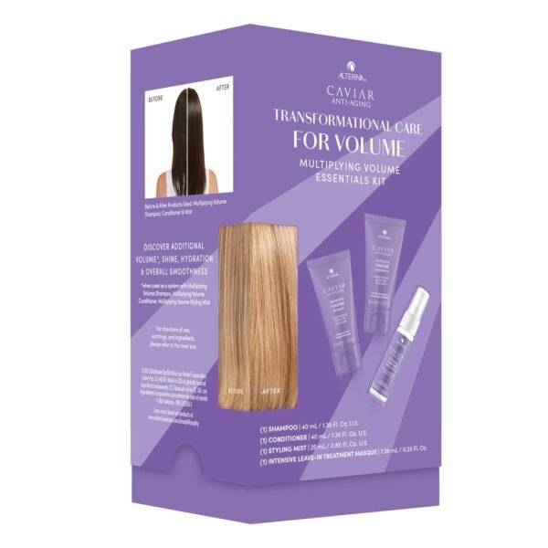 Alterna Haircare CAVIAR Anti-Aging Multiplying Volume Travel Kit - Shampoo, Conditioner, Styling Mist | For Fine, Thin Hair | Light Hold | Sulfate Free - Image 2
