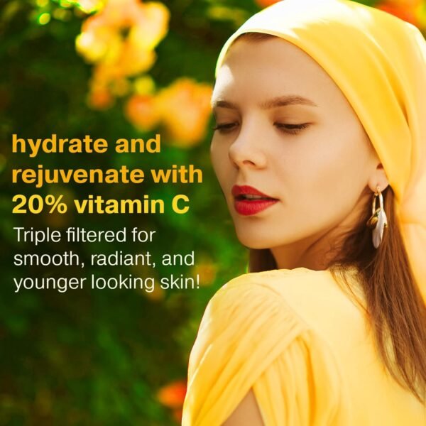 Double Size (2OZ), 20% Vitamin C Serum for Face with Hyaluronic Acid, Vitamin C for Face Serum for Women, Vit C Oil - Image 4