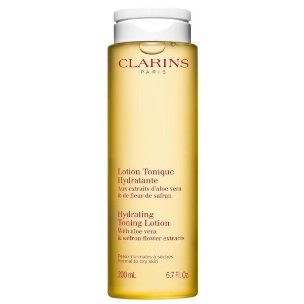 Clarins Hydrating Toning Lotion | Cleanses, Tones, Hydrates and Balances Skin's Microbiota |Plant-Based Ingredients, Including Aloe Vera | Alcohol-Free | Normal to Dry Skin Types - Image 2