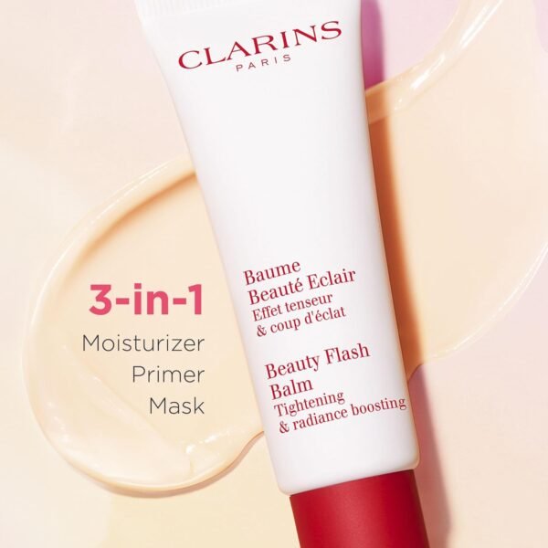 Clarins Beauty Flash Balm | 3-In-1 Hydrating 10-Minute Face Mask, Make-Up Primer, or Quick Pick Me Up Radiance Booster | Moisturizes, Brightens and Visibly Tightens | Non-Oily and Non-Comedogenic - Image 6
