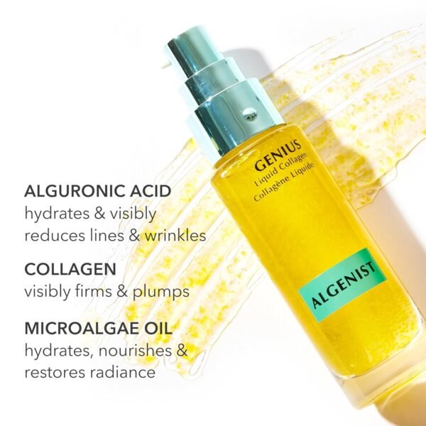 Algenist GENIUS Liquid Collagen Serum - Firming and Hydrating Face Serum with Collagen + Vitamin E - Helps Visibly Minimize Fine Lines + Wrinkles and Improve Elasticity (30ml) - Image 4