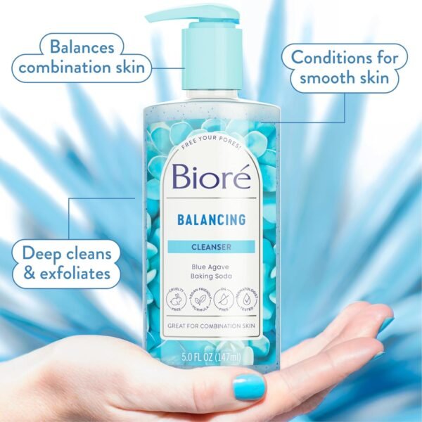 Bioré Balancing Face Wash, Cleanser For Combination Skin, PH Balanced Face Cleanser, Vegan, Cruelty Free 6.77 Oz, Pack of 3 - Image 3