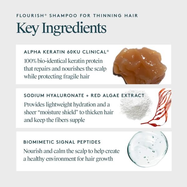 Virtue Flourish Shampoo, Conditioner, and Density Booster Spray Bundle for Fine and Thinning Hair, Sulfate Free, Color Safe - Image 2