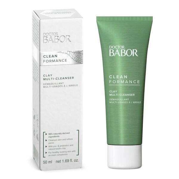 BABOR CLEANFORMANCE Clay Multi-Cleanser, Removes Makeup & Impurities while Gently Cleansing, Leave On as Mask to Balance Skin and Refine Pores, Infused with Kaolin Clay & Probiotics, 1.69 oz - Image 2