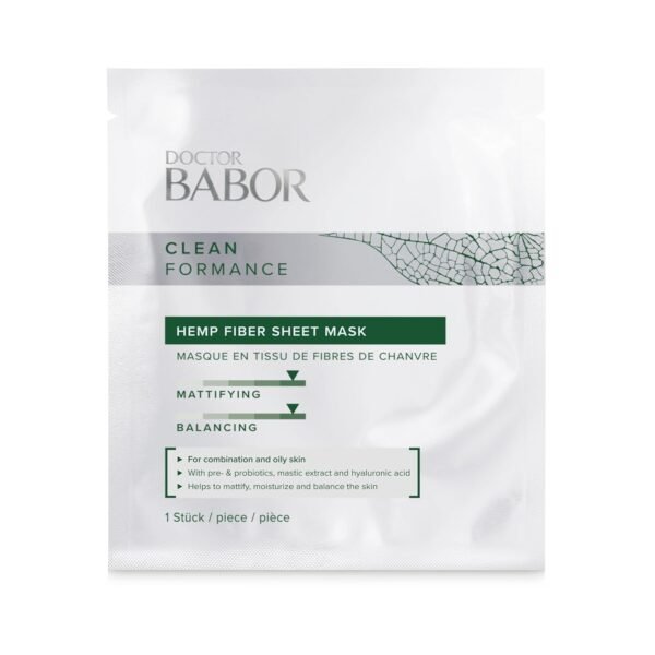 BABOR DOCTOR Hemp Fiber Balancing Face Mask, Spa Face Mask for Balancing Skin Tone Mask Sheet, Moisturizing Sheet Mask, Spa Day Essentials - Image 2