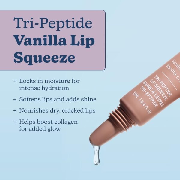 Blume Tri-Peptide Vanilla Lip Balm - Superbalm Lip Moisturizer with Shea Butter and Squalane to Deeply Hydrate & Heal Dry, Cracked Lips - Cruelty Free & Vegan Lip Plumper (0.4 Fl Oz) - Image 3