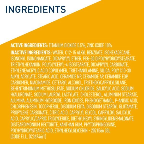 CeraVe Hydrating Mineral Sunscreen SPF 30 with Sheer Tint, Tinted Mineral Sunscreen with Zinc Oxide & Titanium Dioxide, Blends Seamlessly For Healthy Glow, Medium, 1.7 Fluid Ounce - Image 11