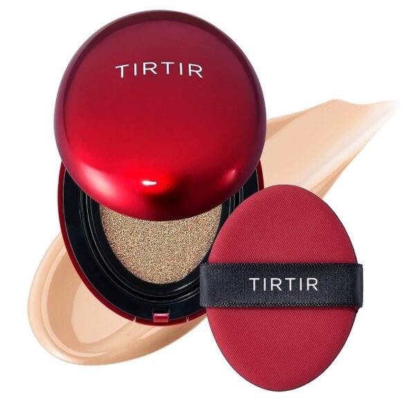 TIRTIR Mask Fit Red Cushion Foundation | Full coverage, Weightless, Skin fit, Satin Glow Finish, Korean Makeup, beauty, Tattoo cover up, Buildable (#23N Sand, 0.63 Fl Oz) - Image 2