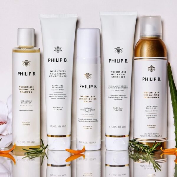 PHILIP B Weightless Volumizing Conditioner, 6 fl. oz. (178 ml) - Ultra-light Hair Detangler, Adds Extra Body and Shine - Image 7