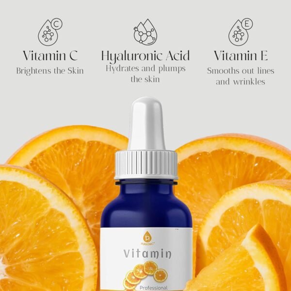 Pursonic Vitamin C Serum, 20% is a high potency Best Organic Anti-Aging Moisturizer Serum for Face, Neck & Décollete and Eye Treatment (3 fl. oz) - Image 3