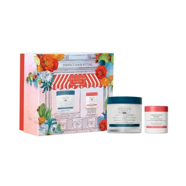 Christophe Robin Cleansing Scalp Scrub​ Home & Away Duo - Purifying Gift Set Full and Travel Size Scrub for Oily and Sensitive Scalp 250ML+75ML - Image 3