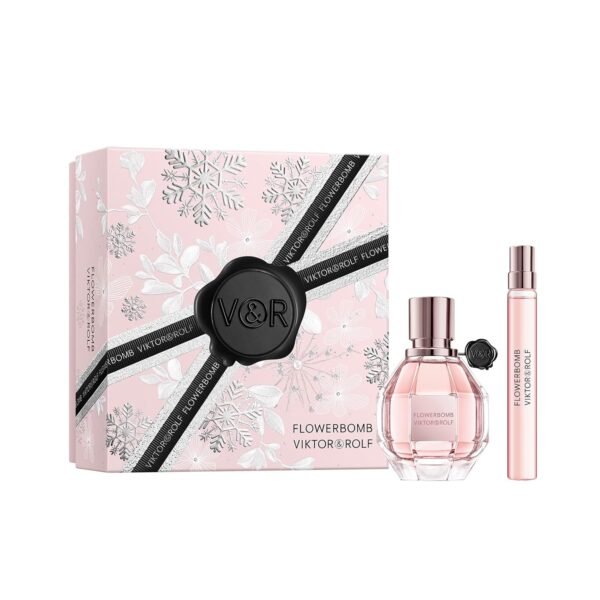 Viktor&Rolf - Flowerbomb Eau de Parfum - Women's Perfume Travel Gift Set - Floral & Woody - With Notes of Vanilla, Jasmine, & Rose - Full Size Perfume, 1.7 Fl Oz, Travel Size Perfume, 0.3 Fl Oz - Image 2