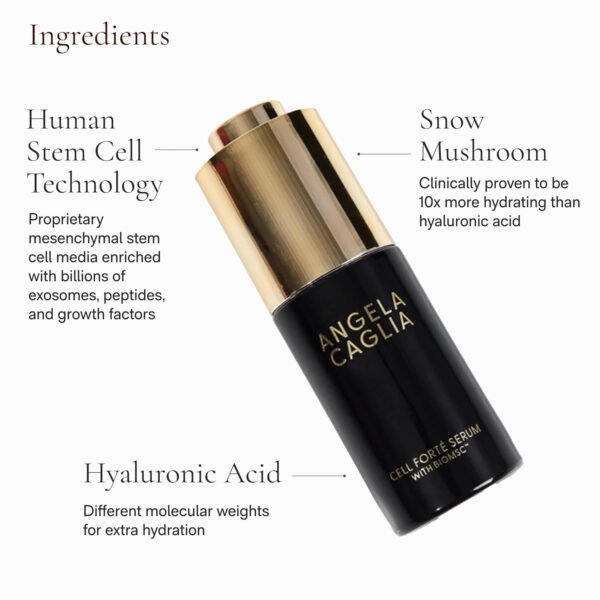 Cell Forté Serum | Billions of Human Stem Cell-derived Exosomes, Growth Factors, and Peptides with Hyaluronic Acid for Fine Lines and Wrinkles - Reduces Sun Damage & Hyperpigmentation - 4 in 1 Formula - Image 5