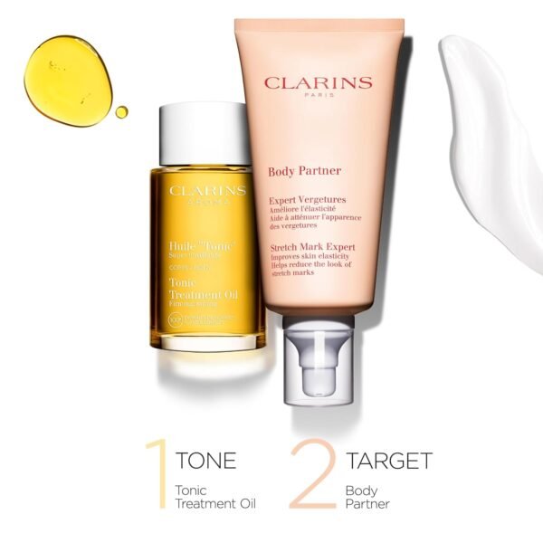 CLARINS Tonic Body Treatment Oil | Stretch Mark Pregnancy Care | Skin Elasticity Is Improved After 28 Days* | Visibly Firms and Tones | Dermatologist Tested | Natural 100% Plant Extracts - Image 7