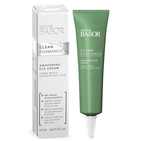 BABOR CLEANFORMANCE Awakening Eye Cream, Moisturizes Under Eyes, Smooth Lines & Reduce Bags and Puffiness, Lightweight Luminous Reflect to Conceal Dark Circles, 0.5 oz - Image 2