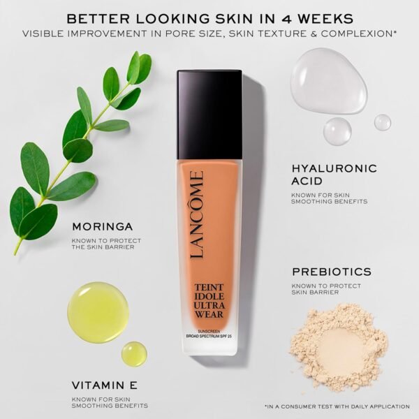 Lancôme Teint Idole Ultra Wear Buildable Full Coverage Foundation - Longwearing & Waterproof - Natural Matte Finish - Image 7