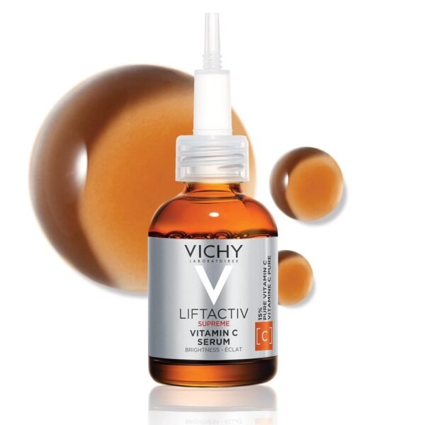 Vichy LiftActiv Vitamin C Serum For Face, Brightening Serum With Pure Vitamin C + Hyaluronic Acid + Vitamin E, Reduces Fine Lines, Smooths Skin Texture, Improves Radiance, Anti Aging - Image 2