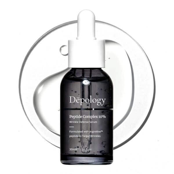 Depology Peptide Complex 10% Wrinkle Defense | Argireline™ Peptide Serum | Hydrating Face Serum Targets Dynamic Wrinkles | Vitamin C & Hyaluronic Acid Serum 1.01 fl oz - Image 2