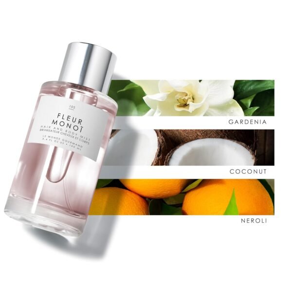 Le Monde Gourmand Fleur Monoi Hair & Body Mist - 3.4oz (100ml) - Floral, Coconut Fragrance Notes - Image 4