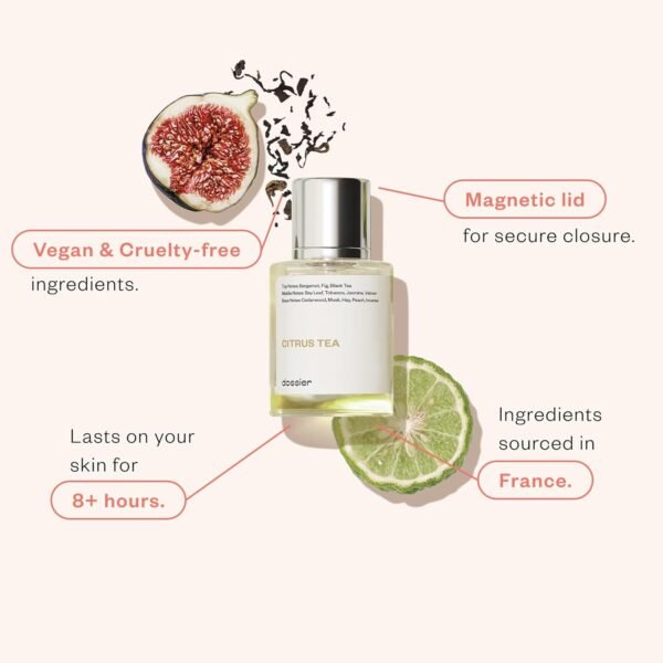Dossier - Citrus Tea 1.7 Fl oz (50ml) - Perfume Inspired by Labo Thé Noir - Pure Infused - Paraben Free - Vegan - For Women Men Unisex - Image 6