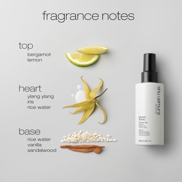 shu uemura art of hair Izumi Tonic Strengthening & Thickening Rice Water Hair Serum - Hydrates & Repairs Damaged Hair, Softens and Adds Shine, With Japanese Rice Water - Image 6