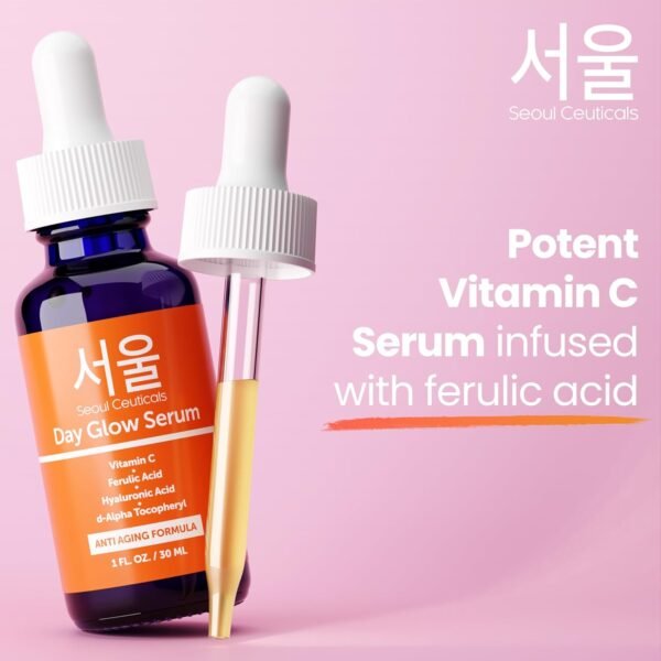 SeoulCeuticals Korean Skin Care 20% Vitamin C Hyaluronic Acid Serum + CE Ferulic Acid - Potent Anti Aging, Anti Wrinkle Korean Beauty 1oz - Image 4