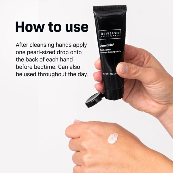 Revision Skincare Lumiquin® Hand Cream, Anti Aging Hand Moisturizer, Supports Moisture Barrier, Skin Brightening, 1.7 oz - Image 5