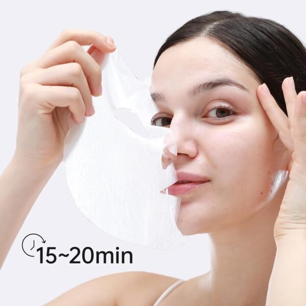+WIS+ Hyaluronic Acid Face Mask 24 EA with Hyaluronic Acid Serum and Vitamin B5, Hydrating Facial Mask for Dry Skin, Anti-Aging Mask to Plump and Repair Dehydrated Skin, Safe on Sensitive Skin - Image 5
