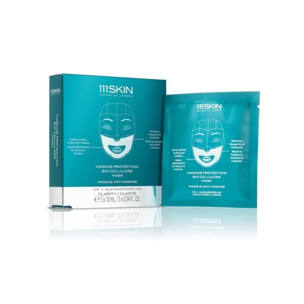 111SKIN Maskne Protection Bio Cellulose Mask | Calm & Strengthen Skin | Use With or After PPE Mask | Set of 5 (0.34 oz each) - Image 2