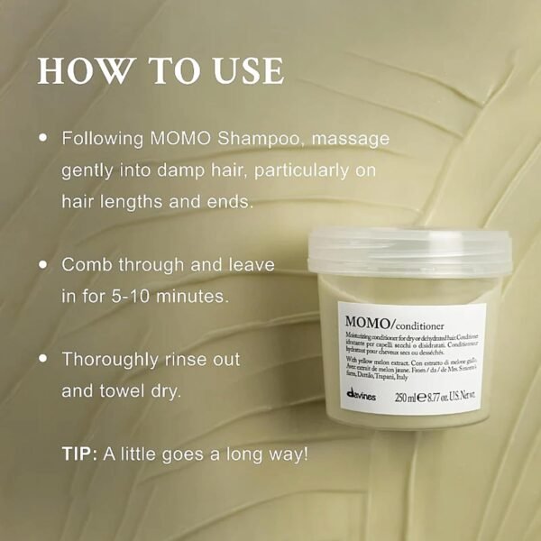 Davines MOMO Conditioner, Hydration And Detangling Formula For Soft And Silky Hair - Image 4
