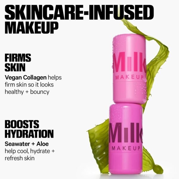 Milk Makeup Cooling Water Jelly Tint – Sheer Lip + Cheek Stain with Vegan Collagen, Seawater + Aloe – Hydrating, Long-Lasting, Buildable Lip Tint + Blush - Image 4