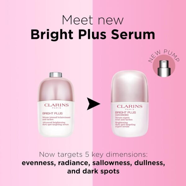 Clarins NEW Bright Plus Serum | Visibly Brightens and Boosts Radiance | Evens Skin Tone | Targets Dark Spots | Contains Vitamin C and Niacinamide | All Skin Types | 1 Fluid Ounce - Image 9