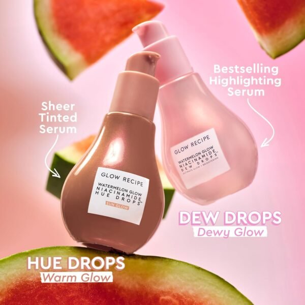 Glow Recipe Hue Drops Tinted Face Serum - Bronzing Drops to Brighten & Hydrate - Skincare Makeup Primer & Liquid Highlighter to Blur Pores for a Radiant, Even Skin Tone - Sunglow (40ml) - Image 3