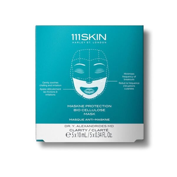 111SKIN Maskne Protection Bio Cellulose Mask | Calm & Strengthen Skin | Use With or After PPE Mask | Set of 5 (0.34 oz each) - Image 3