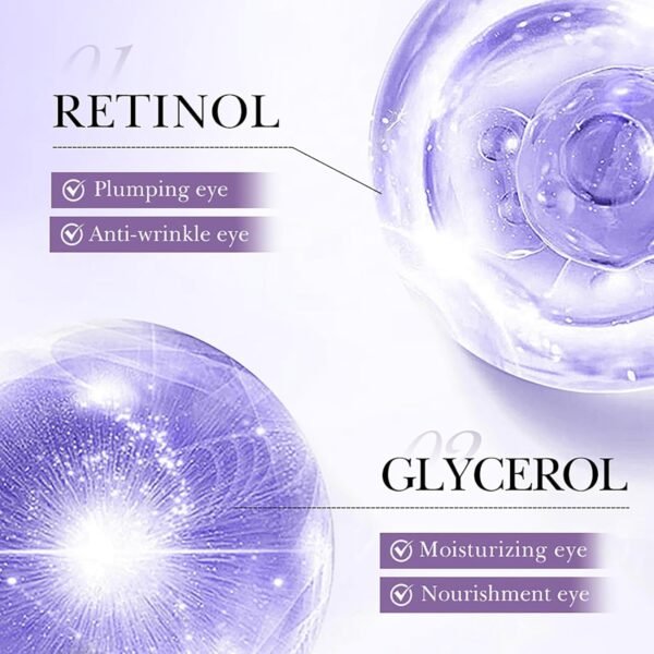 Retinol Eye Cream, Moisturizing Eye Care Daily Anti-Wrinkle Cream with 45% Retinol and 5% Hyaluronic Acid to Smooth and Moisturize Skin, Under Eye Bags, Reduce Dark Circles, Wrinkles (0.7 Ounces) - Image 6