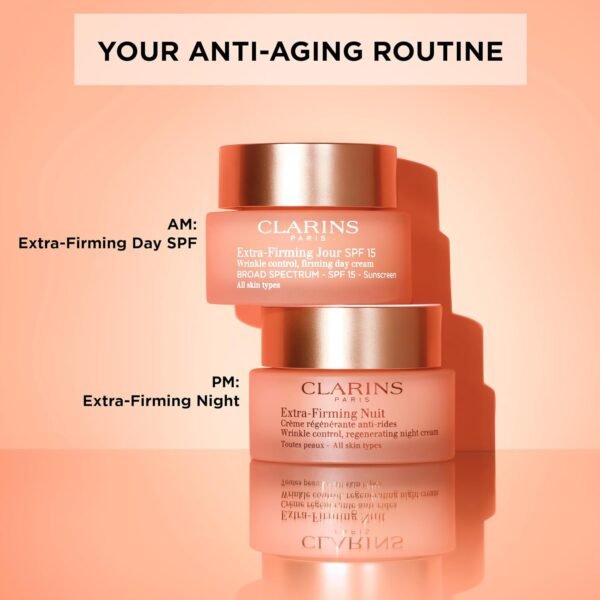 Clarins Extra-Firming Day Cream SPF 15 | Anti-Aging Moisturizer | UVA/UVB Protection | Visibly Regenerated, Firmer Skin* | Boosts Radiance - Image 8