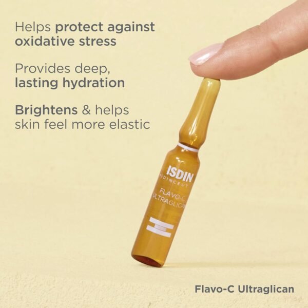 Vitamin C and Hyaluronic Acid Serum ampoule, Flavo-C Ultraglican by ISDIN - Image 5