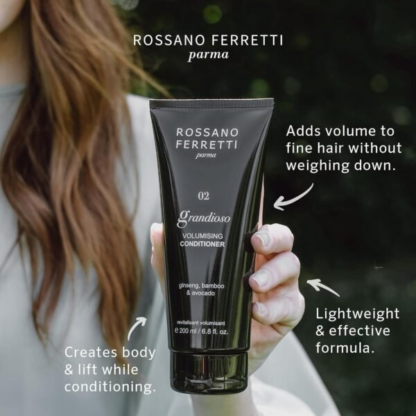 Grandioso Volumizing Conditioner for Fine Hair with Ginseng for Body, Fullness, Volume | Luxury, Vegan, Paraben Free | 6.8 Fl Oz - Image 3