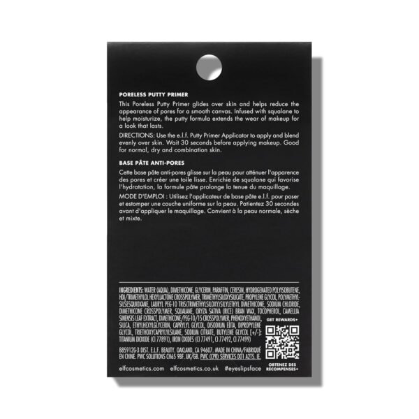 e.l.f. Poreless Putty Primer, Silky, Skin-Perfecting, Lightweight, Long Lasting, Smooths, Hydrates, Minimizes Pores, Flawless Base & Finish, All-Day Wear, Ideal for All Skin Types, 0.74 Fl Oz - Image 4