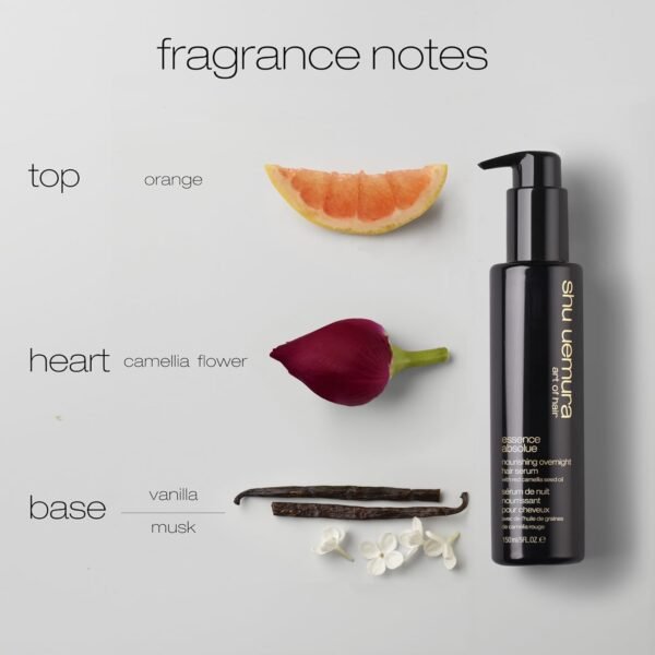Shu Uemura Essence Absolue Nourishing Overnight Hair Serum - Hydrates and Detangles, Reduces Frizz and Enhances Shine, Lightweight Formula - Image 6