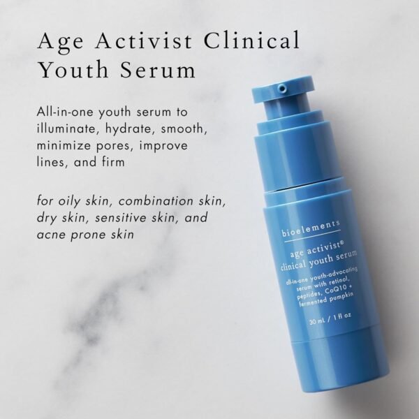 Bioelements Age Activist Clinical Youth Serum - 1 oz - Hydrates, Exfoliates, Minimizes Pores & Improves Lines - All Skin Types - Vegan, Gluten Free - Image 4