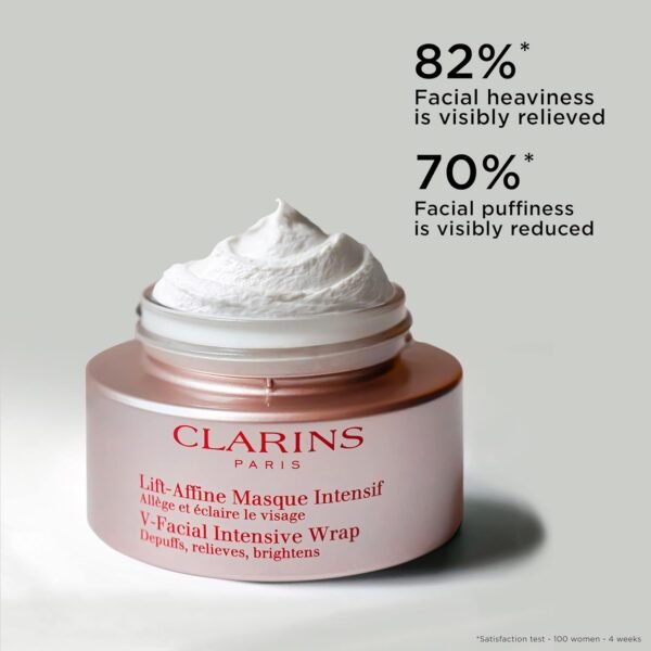 Clarins V-Facial Intensive Wrap Face Mask | Award-Winning Facial Contouring Mask | Visibly Reduces Puffiness and Swelling Caused by Stress,Heat and Hormonal Changes | Promotes Even Skin Tone | 2.5 Oz - Image 3