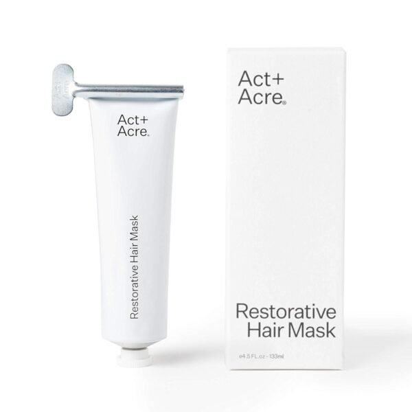 Act+Acre Restorative Conditioning Hair Mask - Cold Processed Hair Treatment for Hydrating Dry and Damaged Hair - Moisturizing Silicone Free Hair Masks (4 Fluid Ounces) - Image 2