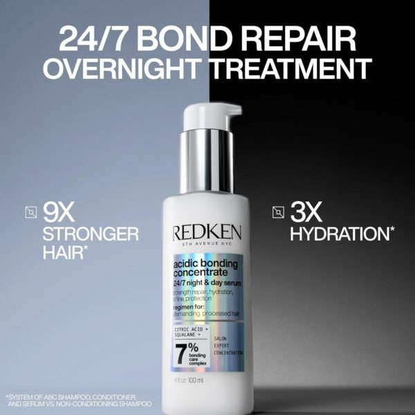 Redken Acidic Bonding Concentrate 24/7 Night & Day Serum For Damaged Hair - Nourishes & Restores, Overnight Repair & Protection - Image 5