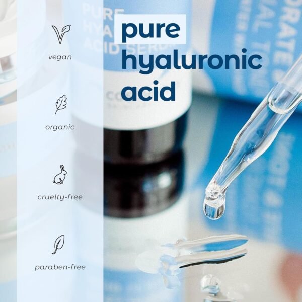 Cosmedica Hyaluronic Acid Serum for Skin – 4 Fl. Oz Hydrating Facial Moisturizer with Anti-Aging Skin Care Properties. Beauty and Skin Care - Image 3