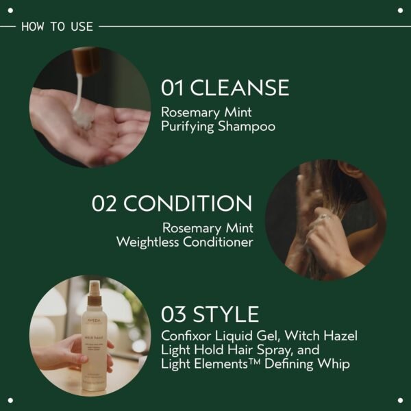 Aveda Rosemary Mint Purifying Shampoo | Clarifying Shampoo | Adds Shine | for Normal to Oily Hair, Fine to Medium Hair Types | 97% Naturally Derived - Image 6
